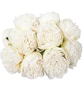 U'Artlines 2Bouquet 10Heads Artificial Peony Silk Flower Leaf Home Office Wedding Party Festival ...