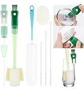 OUTXE 6 Pack Bottle Brush Set, 5-in-1 Water Bottle Cleaner Brush, 14" Long Handle Bottle Cleaning...