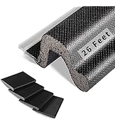 Fingwerk 26 Feet Long Reach Weather Stripping Door Seal with 4 PCS Door Corner Seals, V-Shaped Re...