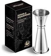 KITESSENSU Jigger for Bartending, Japanese Jigger 2 oz 1 oz with Measurements Inside, 18/8 Stainl...