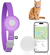 ZFSJTAG GPS Tracker for Cats, Compatible with Apple Find My App (Only iOS), No Monthly Fee Cat Tr...