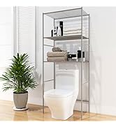 fusehome Over The Toilet Storage, 3-Tier Bathroom Organizer Shelf, Freestanding Space Saver, Toil...
