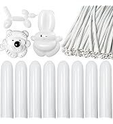 KAWKALSH 260 Balloons Long Balloons for Balloon Animals, Thickening Skinny Latex Twisting Balloon...