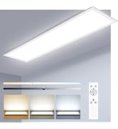 zemty LED Flat Panel Light with Remote 31.4x9.8 Inch, 35W 4000LM 3000K-6000K Adjustable Color Tem...