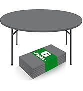 Moosfor Round Spandex Tablecloth 6 Pack, Elastic Fitted Waterproof Tablecloths for 45"-56" Tables...
