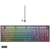 LUMI101 Wireless Mechanical Keyboard,Full-size keyboard with numeric keypad,Tri-Mode BT5.0/2.4GHz...