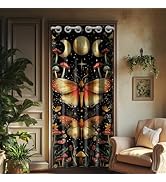 CHGCRAFT Moon Pattern Door Curtain for Doorway Bohemian Style Door Curtains Moth Mushrom Room Div...
