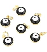 BEEFLYING Evil Eye Charms Alloy Enamel Gold Charms Women Bracelet Pendants for DIY Jewelry Making...