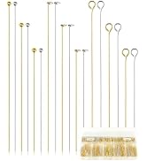 FIVEIZERO 900 PCS Eye Pins and Flat Head Pins for Jewelry Making, Metal Eyepins, Headpins & Ball ...
