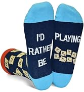Funny Socks Gift for Men, I'd Rather Be Hiking Golfing Fishing Camping Skiing Gaming Novelty Socks