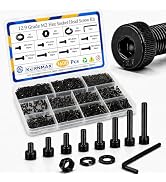 Kernmax 1600PCS M2 Screws Kit, M2x4/6/8/10/12/16/18/20mm Hex Socket Head Metric Tiny Screws, Nuts...