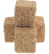 STOBOK 4Pcs Mini Bale Miniature Blocks Autumn Style Small Decorative Stackable Haystack for Craft...