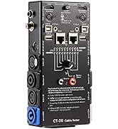 MFL. 15-Plug Audio Cable Tester Line Finder Black 15-in-1 Cables Checker 10-Way Switch Wire Track...