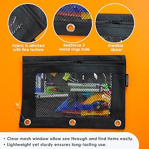 PENCIL POUCH binder pouch pencil bag