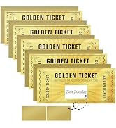 WenmthG 5 Pack Golden Tickets, Scratch Card with Envelope, Surprise Gift Reveal, Scratch Off Tick...