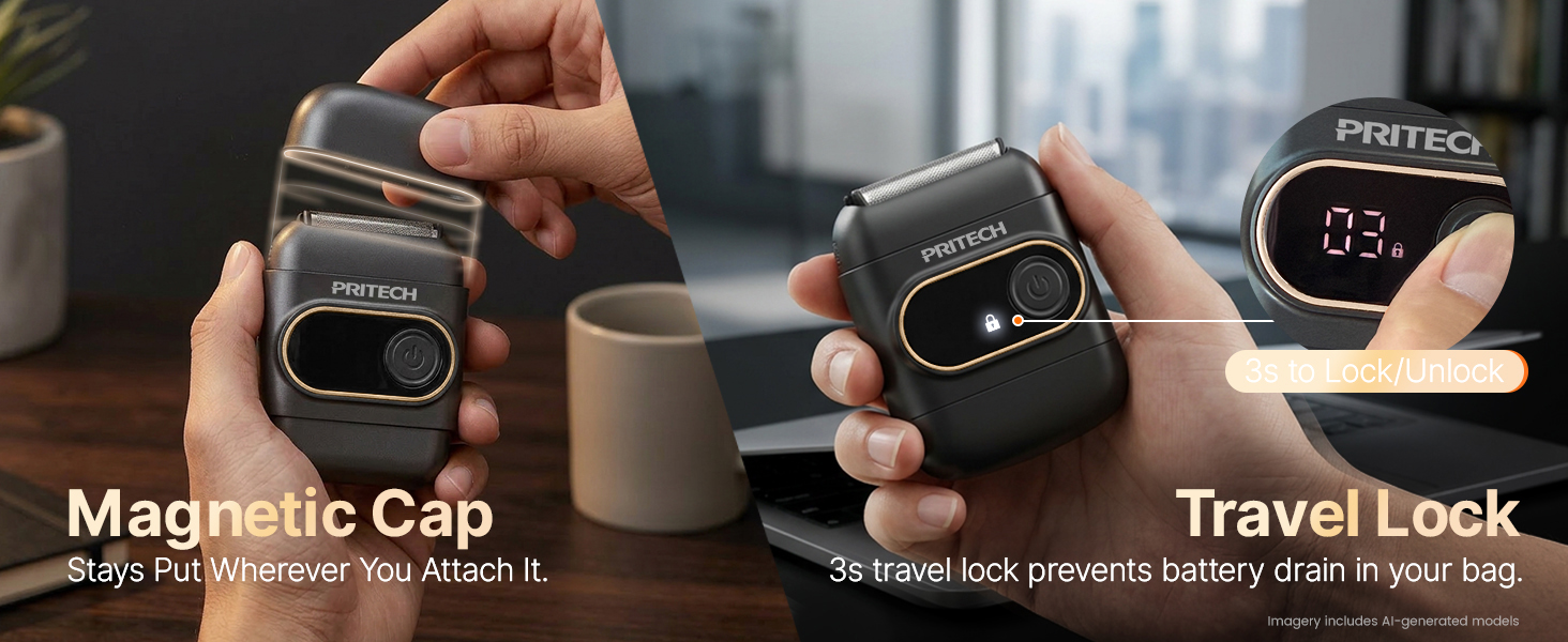 Magnetic Cap anti loss, travel lock anti misoperation