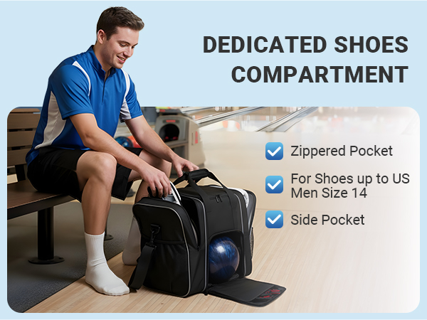 DEDICATED SHOES COMPARTMENT