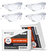 Aqulius Safety Glasses Over Eyeglasses (Anti-Fog & Scratch Resistant) Crystal Clear Eye Protectio...