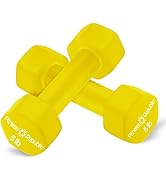 Fitness Republic Neoprene Dumbbell Set of 2, Non-Slip, Hex Shape, Free Weights Set for Muscle Ton...