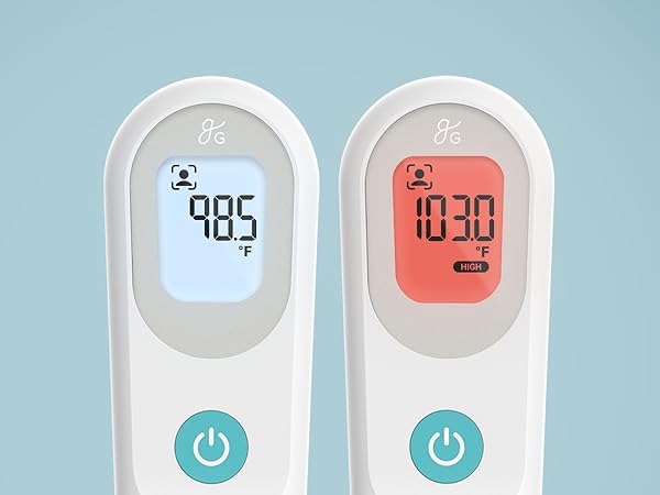 fever alert LCD display warning color changing human object mode mute memory celsius fahrenheit