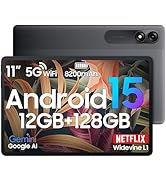 Blackview Android 15 Tablet 11 inch, Tab 90WiFi with 12GB+128GB Storage(Expand to 2TB), 8200mAh, ...