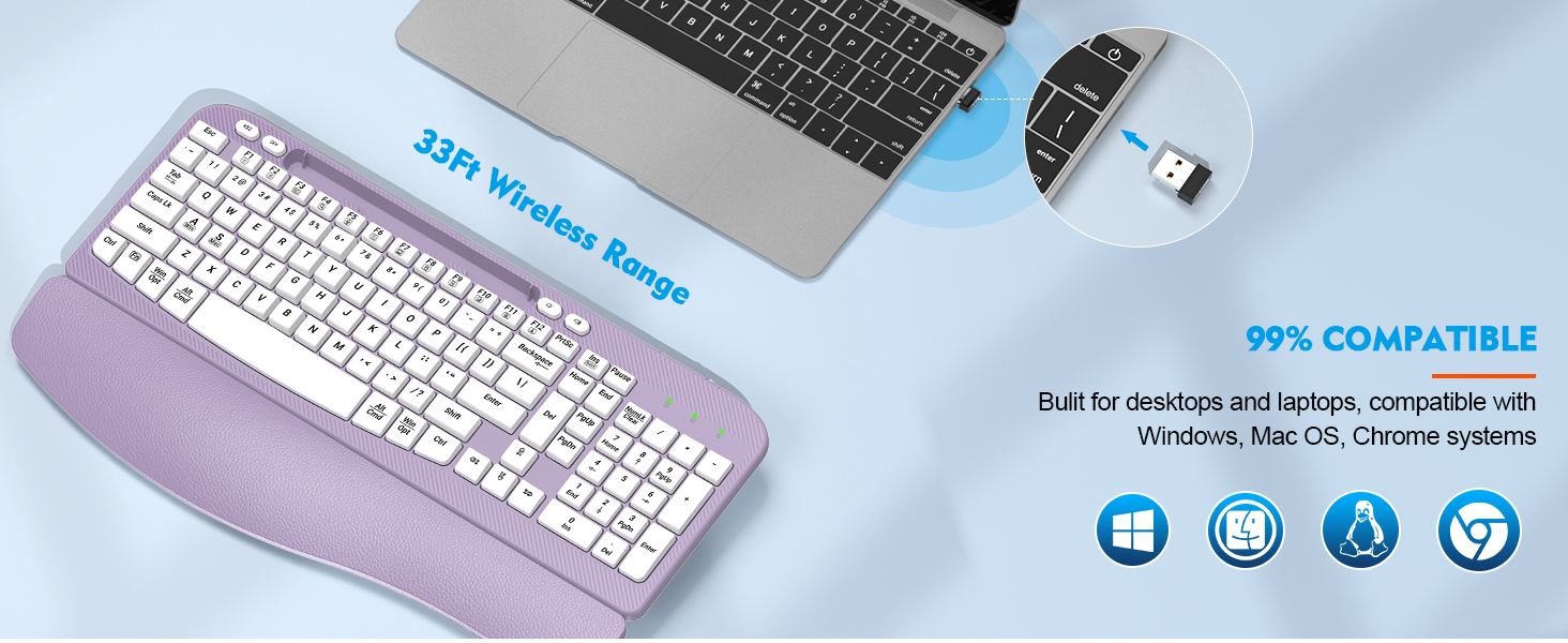 wireless ergonomic keyboard