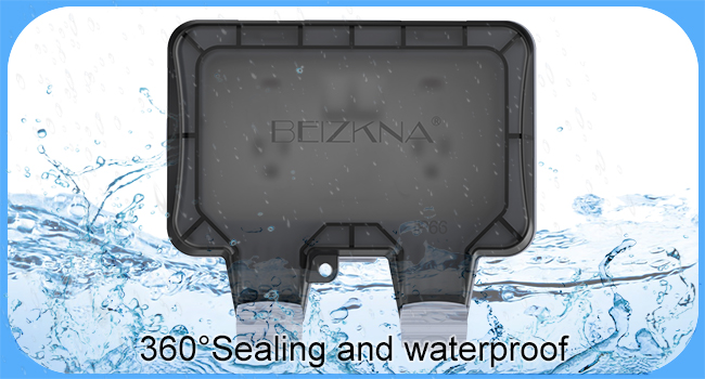 Waterproof Outdoor Outlet with Cover Weatherproof Double Socket Box for Home Improvement