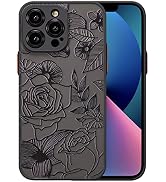XIZYO Case for iPhone 13 Pro Max 6.7 Inch, Rose Pattern Floral Print Design Slim Case for Girls W...