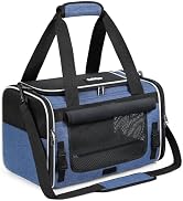 rabbitgoo Cat Carrier Soft, Pet Bag with Rollable Flap for Anxious Kittens, Travel Safe for Car A...