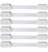 6 Pack Vmaisi Multi-Use Adhesive Straps Locks - Childproofing Baby Proofing Cabinet Latches for D...