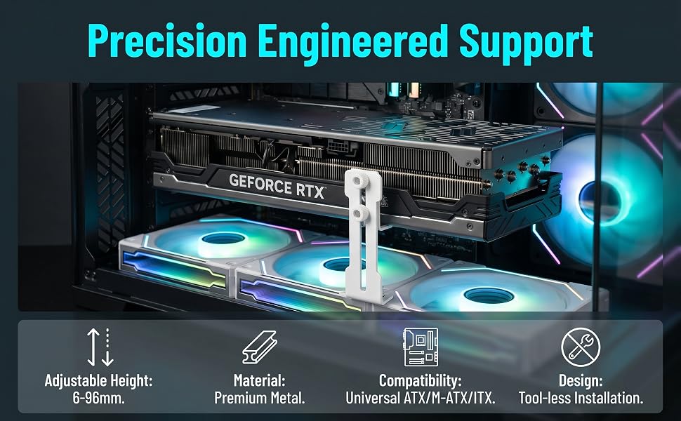 Adjustable Metal GPU Anti-Sag Support Bracket