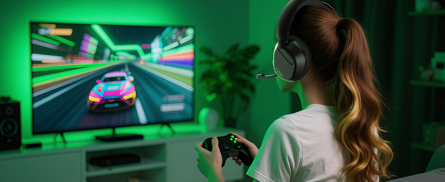 Wireless Xbox headset for immersive late-night gaming sessions and private listening.