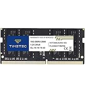 Timetec 16GB DDR4 2666MHz (DDR4-2666) PC4-21300 (PC4-2666V) Non-ECC Unbuffered 1.2V CL19 2Rx8 Dua...