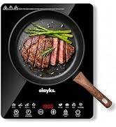 olayks Protable Induction Cooktop, 1800w Hot Plate Electric Stove with Child Safety Lock, Timer, ...