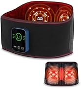 Cordless Red Light Therapy Belt for Body, Portable Infrared Light Therapy Massage Belt with Timin...