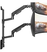 ARES WING Dual Monitor Wall Mount for 17-49 Inch Ultrawide Screens, Heavy Duty Wall Mount Monitor...
