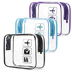 Travel Toiletry Bag wih Zippers Carry-on Toiletries Cosmetic Pouch Makeup Bags for Men and Women