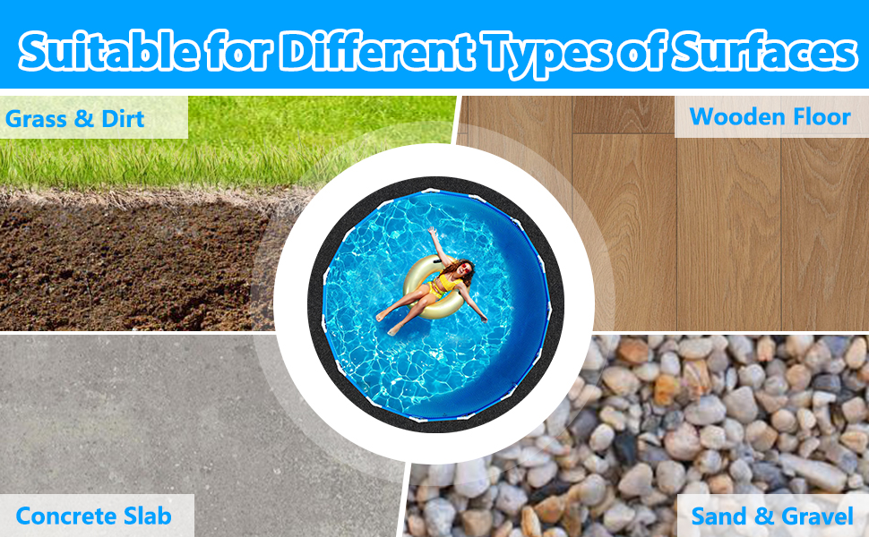 pool ground pad under pool padding