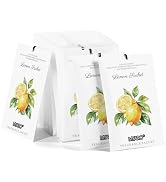 MYARO 12 Packs Lemon Scented Sachets for Drawer and Closet - Long Lasting Bathroom Odor Deodorize...