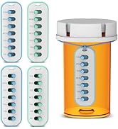 Odaro 4 Pack Pill Reminder, Lanyad or Sticker Pill Tracker, Work with Most Pill Bottles, Reusable...