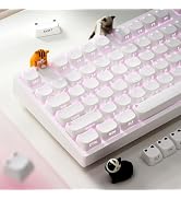 OHY XVX Lumicat Mao Profile Side-Printed Shine-Through PBT Keycaps, 113 Keys Double-Shot Dye-Subl...