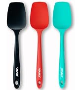 Silicone Spatula Set, Heat Resistant Rubber Spoon Spatula with Seamless One Piece Design, Non-Sti...
