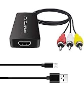 Dingsun HDMI to RCA Converter HDMI to AV Adapter HDMI to Older TV Adapter Compatible for Apple TV...