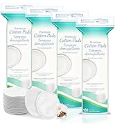 Premium Cotton Rounds for Face 400 Count - Makeup Remover Pads, Hypoallergenic, Lint-Free | 100% ...