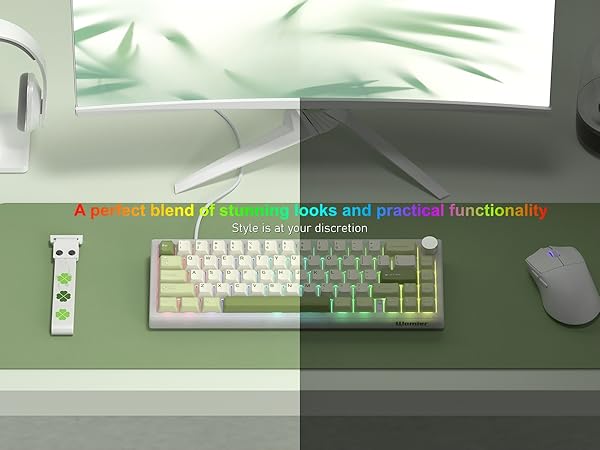 60% Gaming Keyboard Pink, QMK/VIA Creamy Mechanical Keyboard