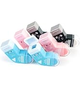 Smilo 6 Pack Socks Shaped 2-in-1 Pencil Sharpeners with Erasers,Manual Single Hole Sharpener,Port...