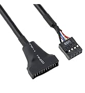 IYUANEPRO USB 3.0 to USB 2.0 Header Adapter Cable, USB3.0 19Pin Male to USB2.0 9Pin Female Mother...