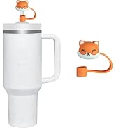 Orange Foxes Straw Cover for Stanley 40&30 Oz Cup, 8mm Silicone Straw Covers Cap for Stanley Cup ...