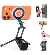OMOTON TP02 360°Rotating for MagSafe Tripod, Adjustable Aluminum Magnetic Phone Tripod for iPhone...