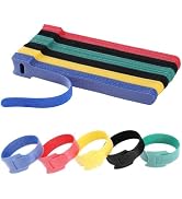 MVYC 150PCS 8 Inch Cable Ties Reusable Multi-Purpose Wire Ties Cord Organizer Adjustable Cable Ma...